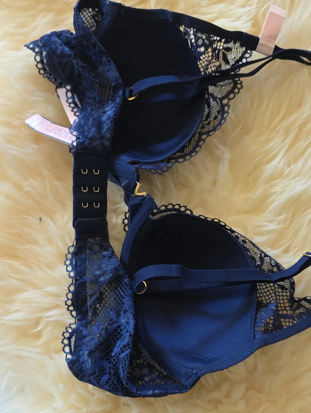 Victoria's Secret Love Cloud Matching Bra Panty Set 34B M Ensign Plunge NWT
